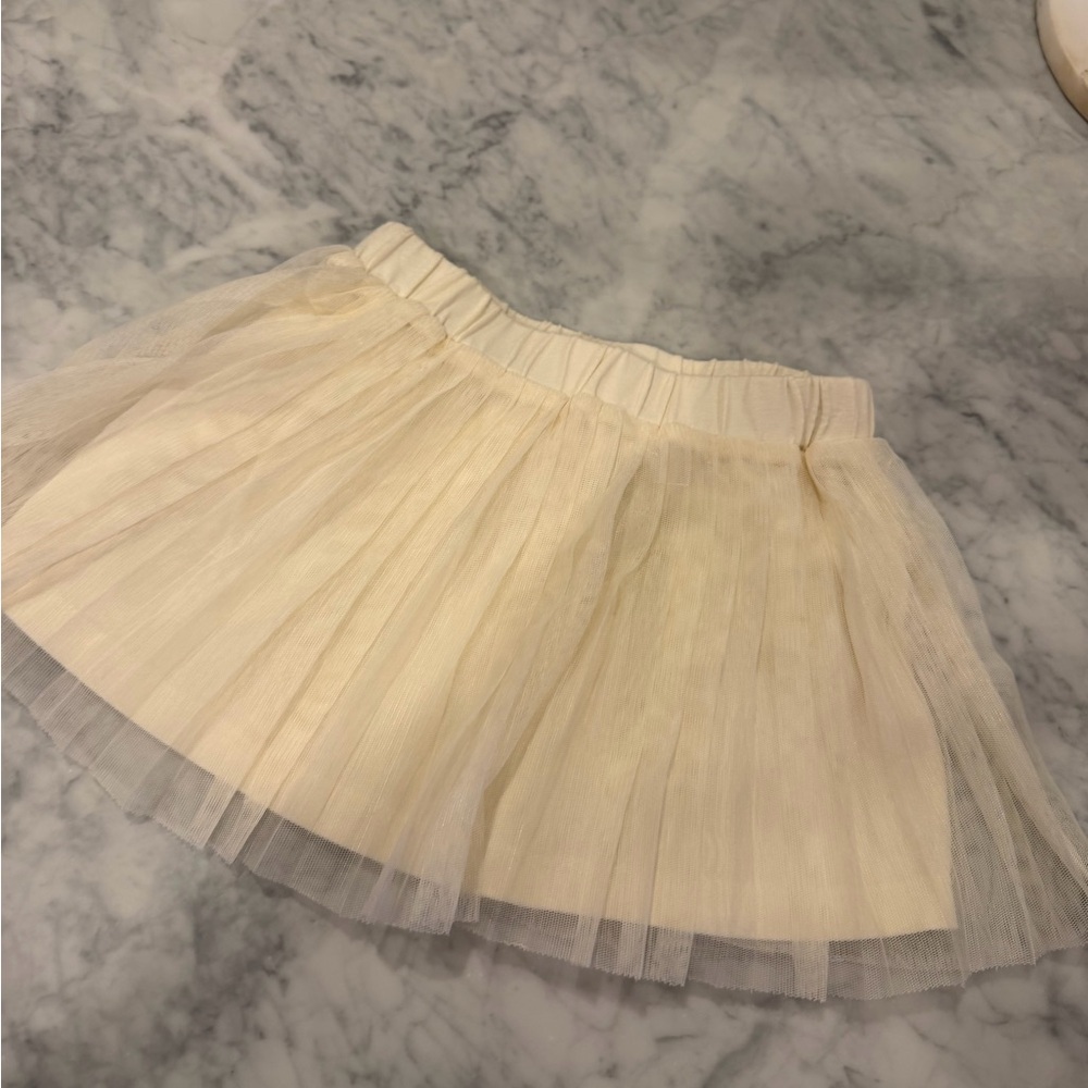 Hanna Andersson Cream Tulle Circle Skirt